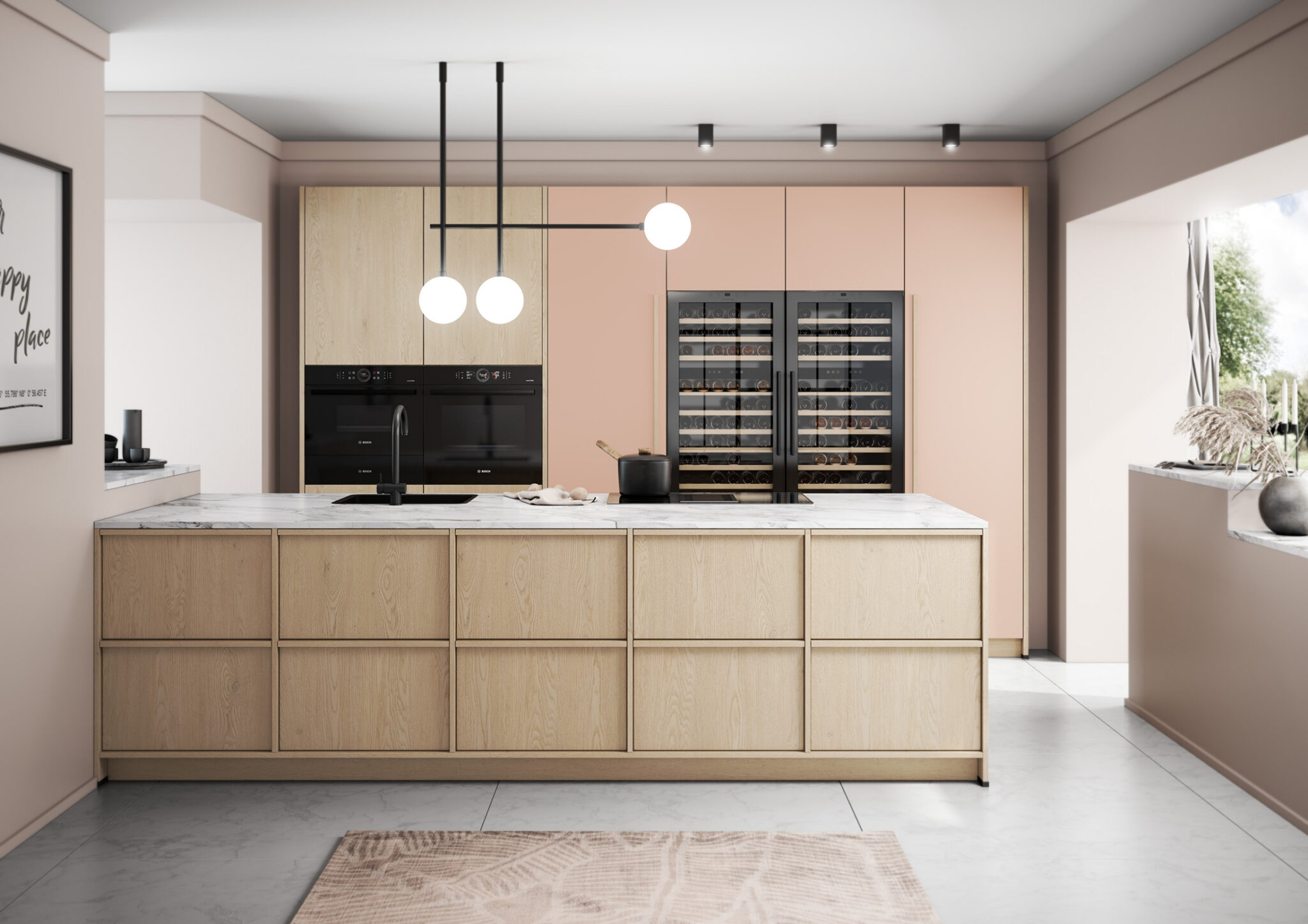 Light-toned compact kitchen that feels open in a Vancouver condo