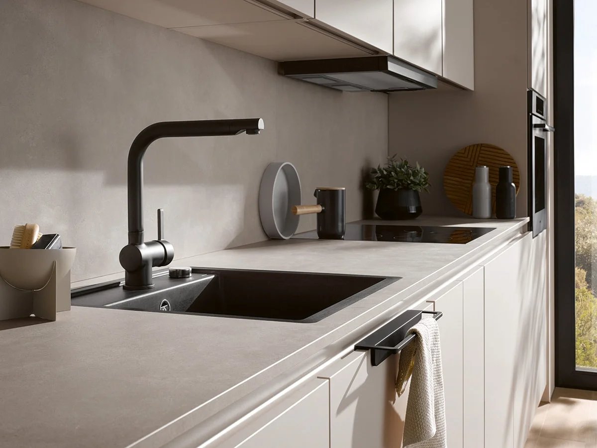 Soft-close drawer with full-extension runner in a Vancouver Bauformat kitchen