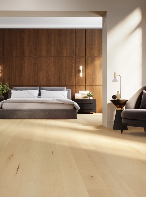 Engineered hardwood kept stable with humidity control in Vancouver