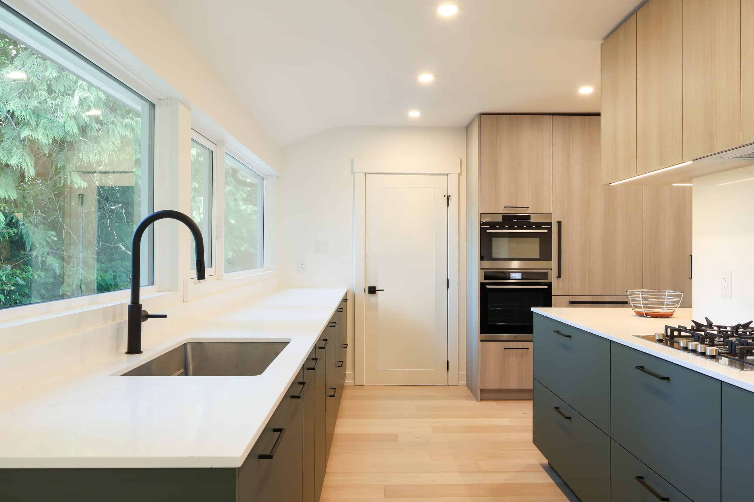 Canadian Home Style completed kitchen renovation — sage green & oak kitchen, Vancouver