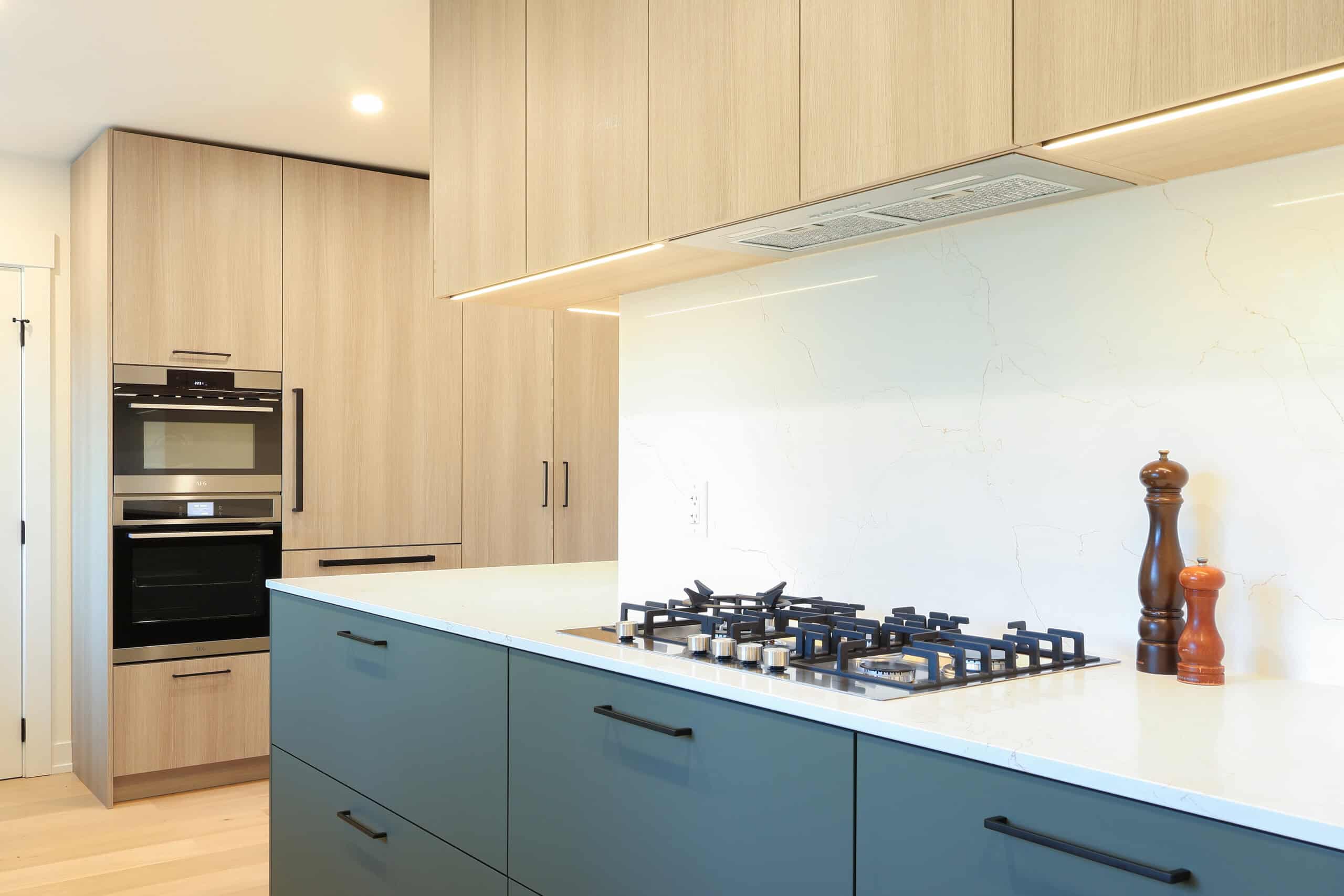 Canadian Home Style completed kitchen renovation — sage green & oak kitchen, Vancouver