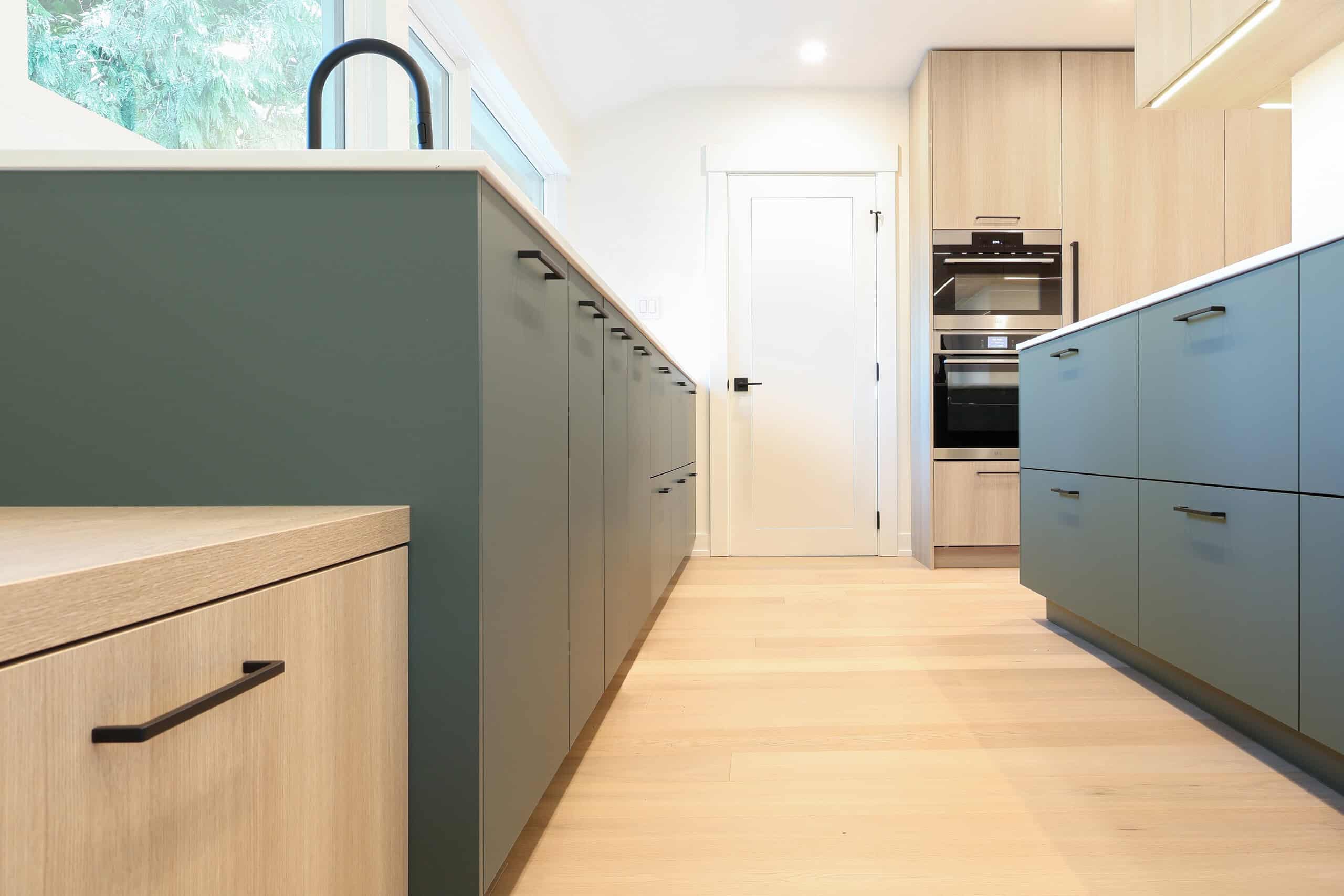 Canadian Home Style completed kitchen renovation — sage green & oak kitchen, Vancouver