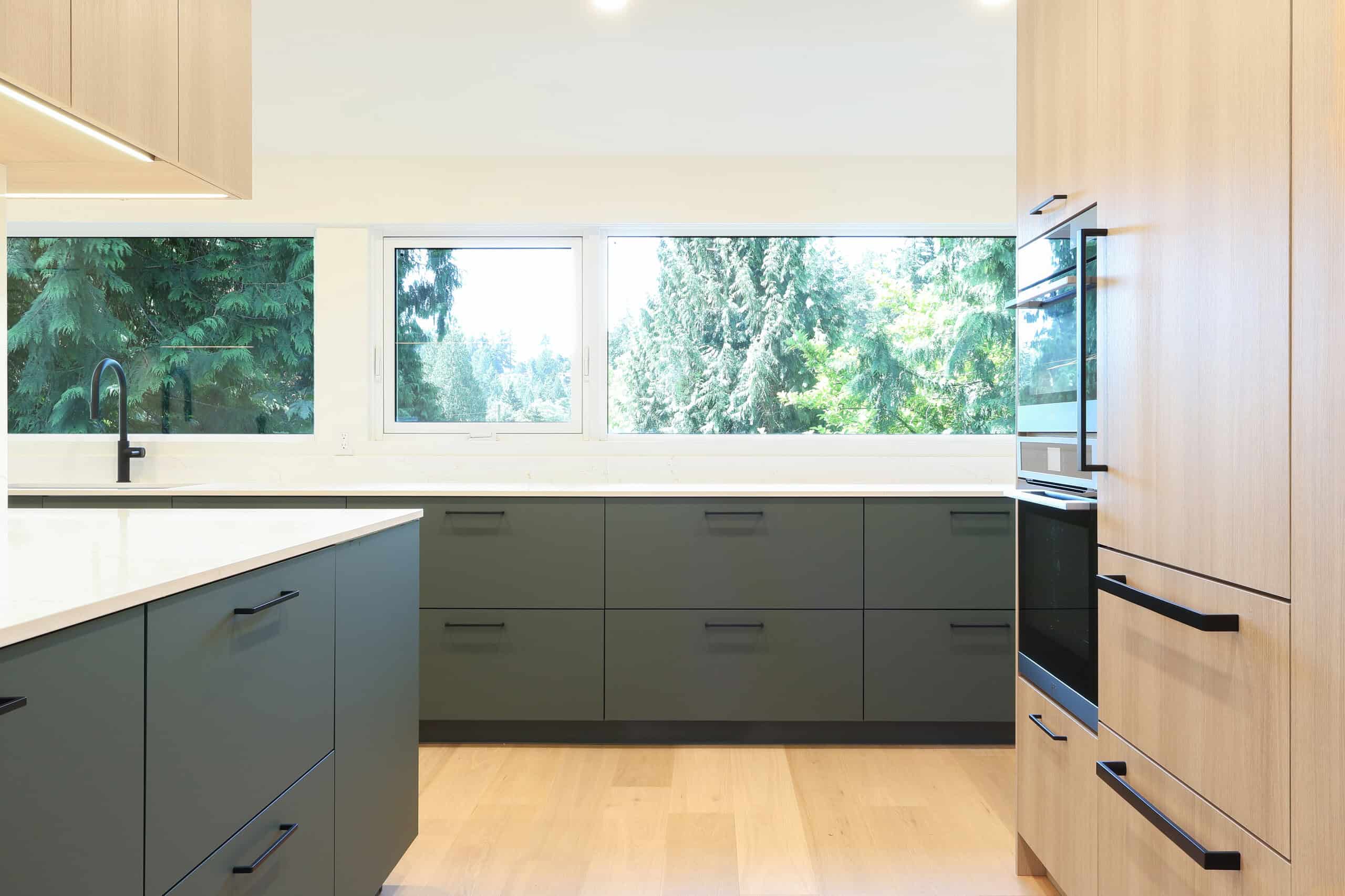Canadian Home Style completed kitchen renovation — sage green & oak kitchen, Vancouver