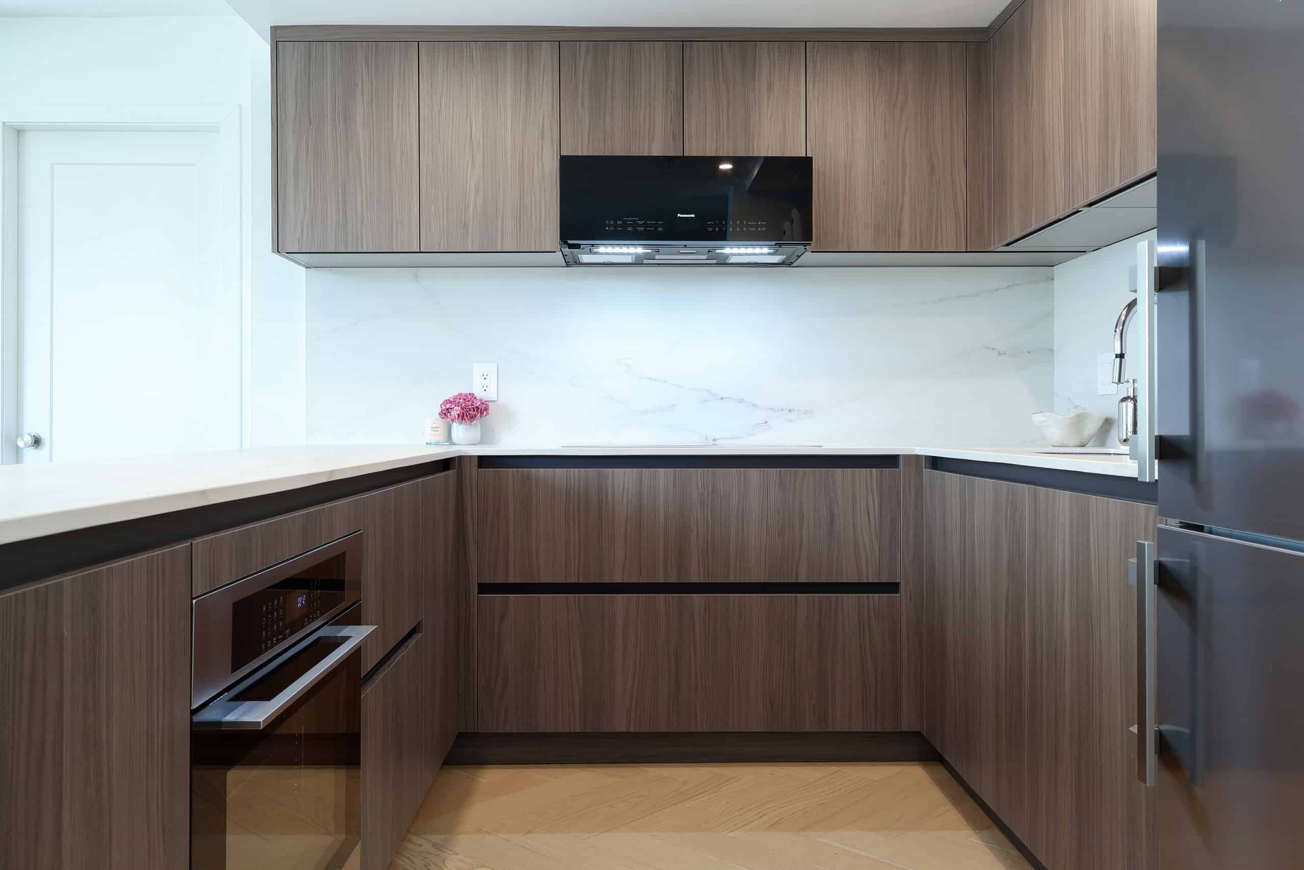 Canadian Home Style completed kitchen renovation — warm walnut kitchen, Vancouver