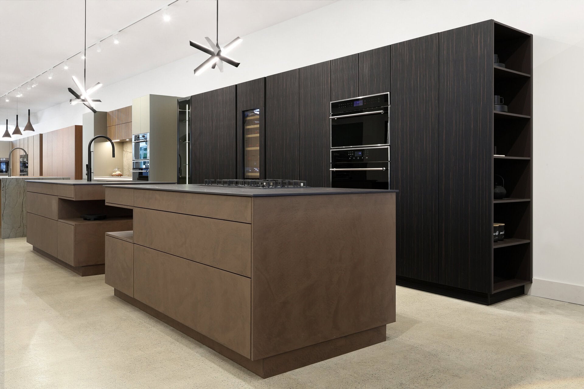 Canadian Home Style kitchen inspiration — chocolate concrete, textured ebony