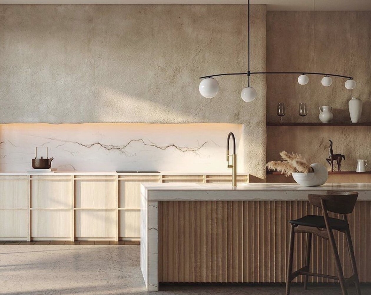 Lighting ideas for Japandi kitchen design in Metro Vancouver, British Columbia by Canadian Home Style 