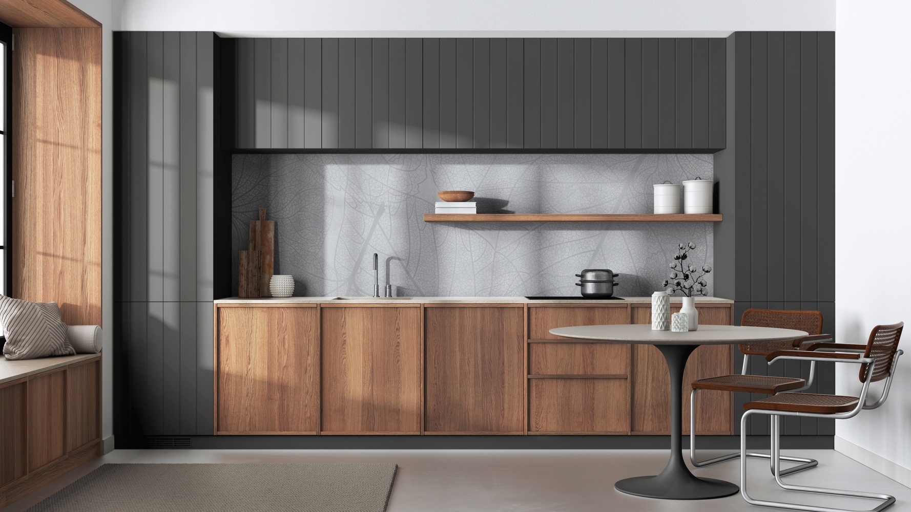 Japandi kitchen design in Metro Vancouver, British Columbia by Canadian Home Style 