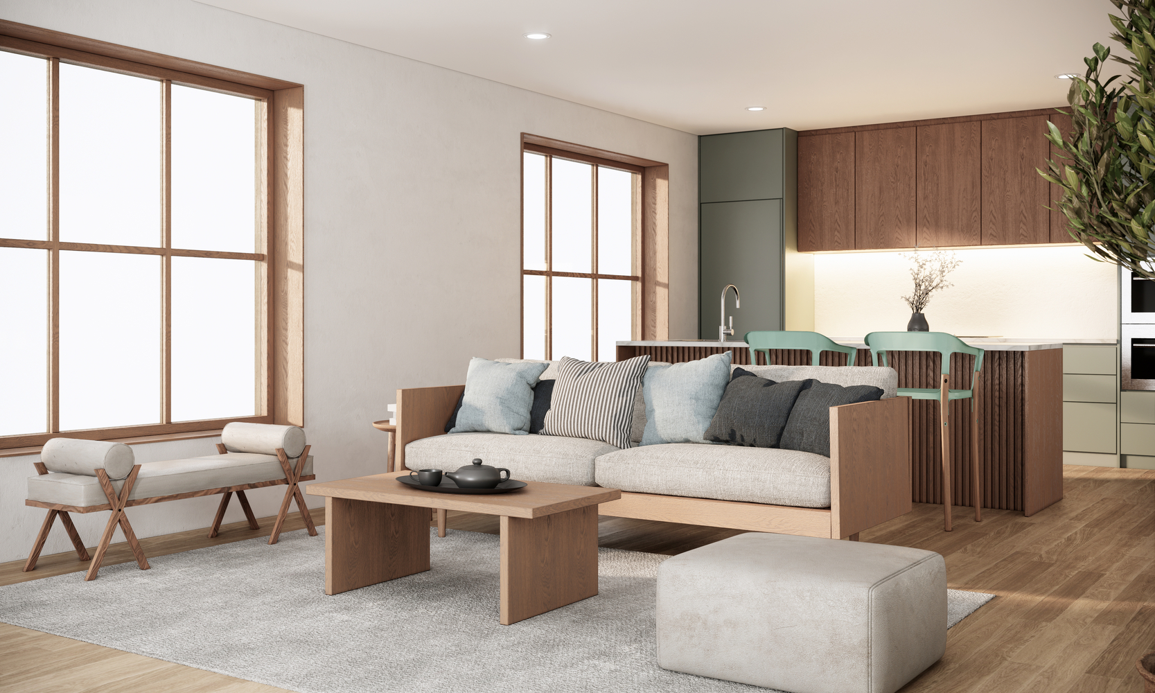 Japandi kitchen design in Metro Vancouver, British Columbia by Canadian Home Style 