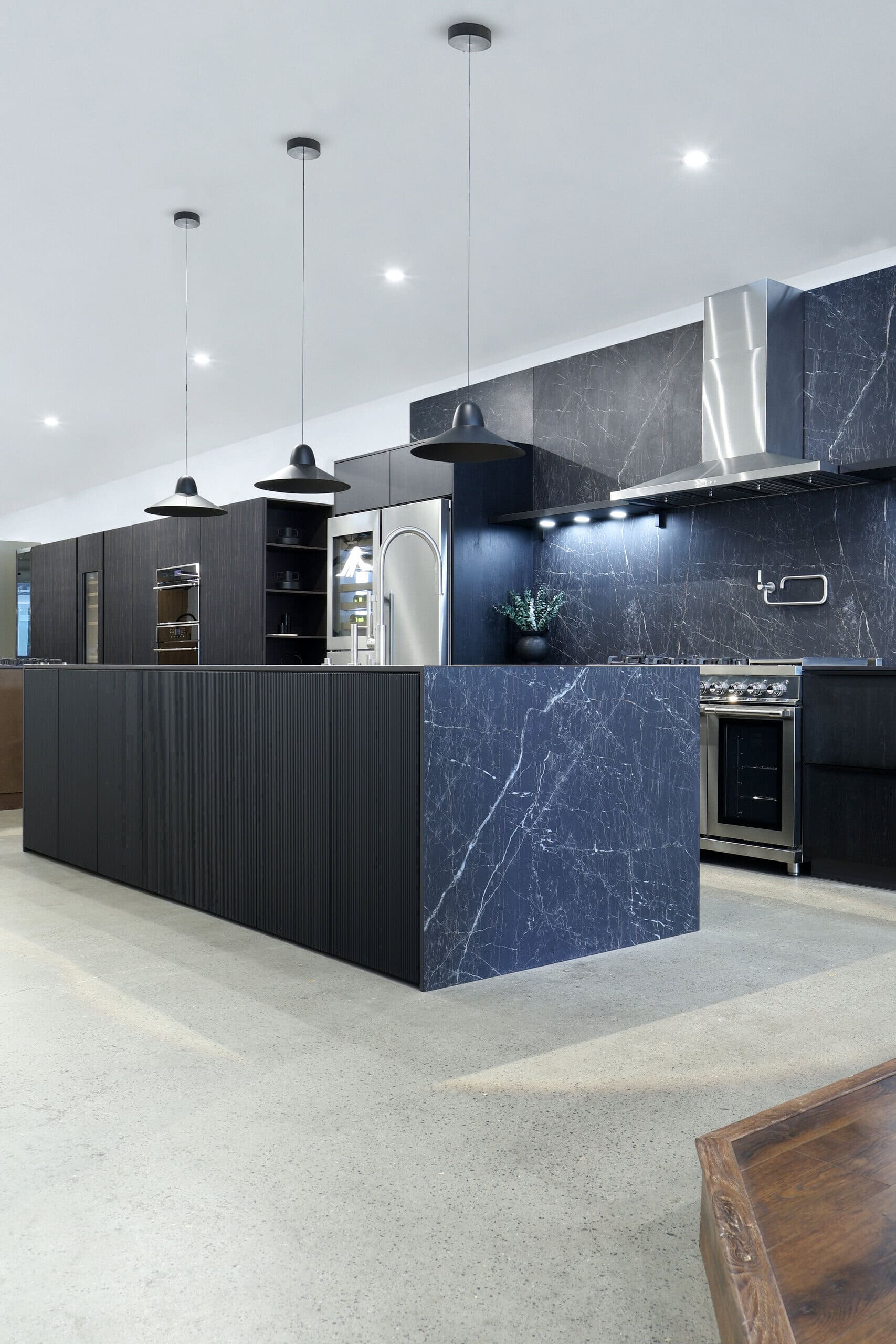 Canadian Home Style kitchen inspiration — full view — island and range wall