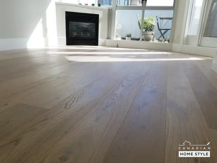 Engineered hardwood flooring installed in North Vancouver BC