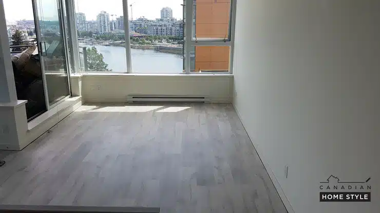 Laminate flooring job done in downtown Vancouver 