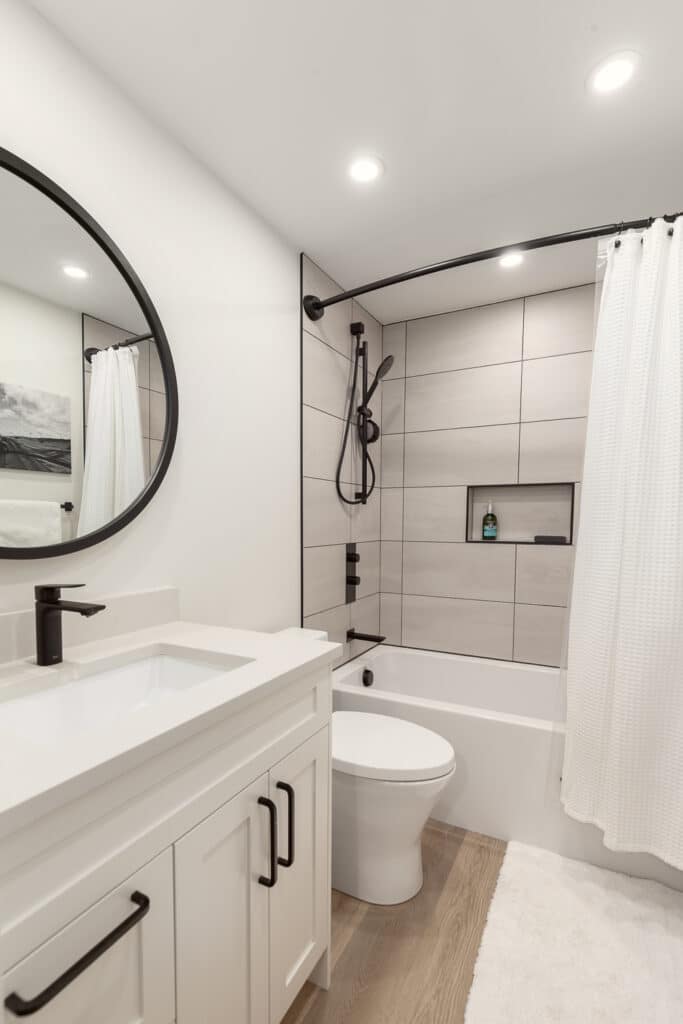 completed bathroom renovation job in north Vancouver