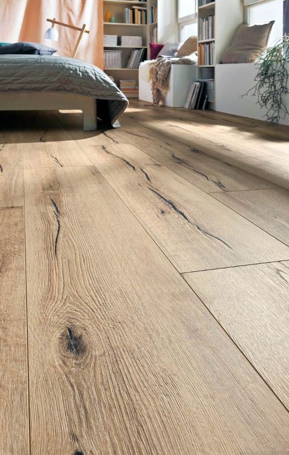 Vancouver laminate flooring on a wooden floor in a bedroom.