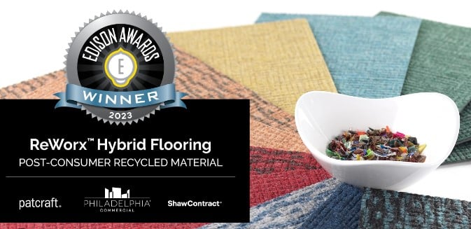 A bowl of rewo flooring with the words rewo hybrid flooring.
